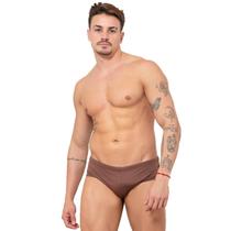 Sunga Slim Marrom JWilas Beachwear Praia Piscina com forro poliamida antiodor proteção UV Sunga Slim Marrom JWilas Beachwear Praia Piscina com forro poliamida antiodor proteção UV