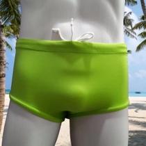 Sunga slip cintura alta verde limão