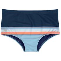 Sunga Slip Hang Loose com Estampa Listrada Forrada Cordão de Regulagem Moda Praia Verão Masculina