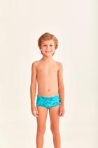 Sunga Slip Pingo de Alegria 11119P Infantil Estampada Tubarão Microfibra T. 04/10 Sunga Slip Pingo de Alegria 11119P Infantil Estampada Tubarão Microfibra T. 04/10