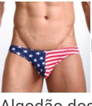 Sunga tanga Estados Unidos Usa ou Brasil 2cm lateral moda praia