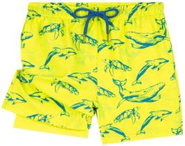 Sunga UMELOK Infantil 2 em 1 Secagem Rápida Amarelo Neon