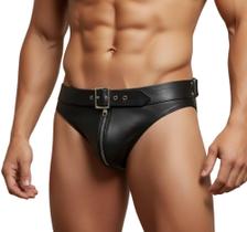 Sunga Zíper por extenso SG006 Couro Legítimo