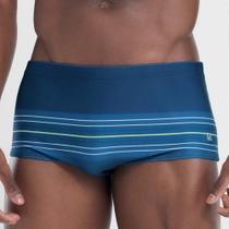 Sungão estampado com listras plus size