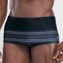 Sungão estampado com listras plus size