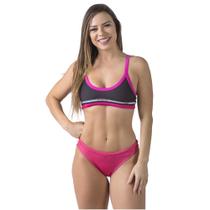 Sunkini pro line preto e rosa kauna swim