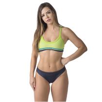 Sunkini pro line verde e azul marinho kauna swim
