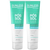 Sunless Kit 2x Loção Pós-Sol 120g Aloe Vera e Camomila Refresca e Hidrata