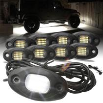 SUNPIE 8 cápsulas Rock Lights 24 chips 6000K branco IP67