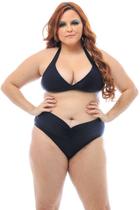 Sunquini Plus Size Cintura Alta Preto Lua Nova