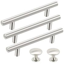 SUNRIVER Kit com 36 puxadores para armário de cozinha, 26 puxadores tipo barra em níquel acetinado escovado e 10 botões para armário, furação de 3-3/4" (96 mm), ferragens em aço inoxidável para gavetas SUNRIVER Kit com 36 puxadores para armário de cozinha, 26 puxadores tipo barra em níquel acetinado escovado e 10 botões para armário, furação de 3-3/4" (96 mm), ferragens em aço inoxidável para gavetas