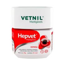 Sup. Vitamínico Cães 30 Comps. Vetnil Hepvet Mastigáveis