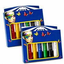 Super 2 Kit Pintura Facial Infantil Maquiagem Artística Super 2 Kit Pintura Facial Infantil Maquiagem Artística