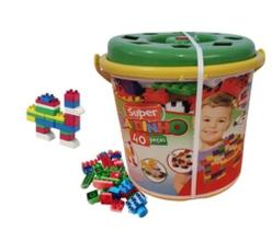 Super Baldinho Com 40 Blocos de Montar 1400- World Blocks Super Baldinho Com 40 Blocos de Montar 1400- World Blocks