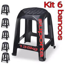 Super banquinhos para churrasco suporta 135kg reforçada kit 6 bancos