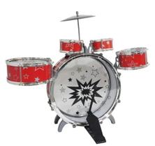 Super Bateria Rock Star Vermelho Dó Ré Mi Fun - Multikids BR1533