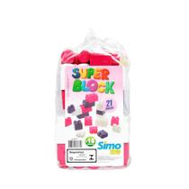 Super Block 21 peças Menina - Simo Toys