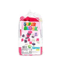 Super Block 21 peças Menina - Simo Toys Super Block 21 peças Menina - Simo Toys