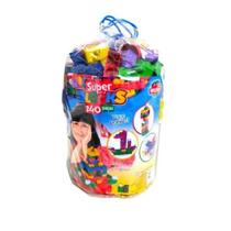 Super Blocks Bolsa - 140 Peças - Word Blocks - ALGAZARRA BRINQUEDOS