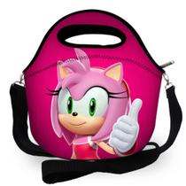 Super Bolsa Lancheira Térmica Escolar - Amy Sonic