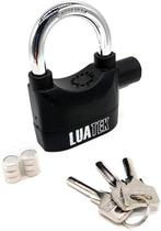 Super Cadeado antifurto com alarme mega resistente anti furto cor preto LuaTek