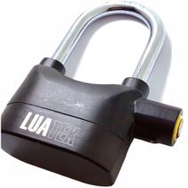 Super Cadeado com Alarme Sonoro Lua Tek Antifurto, à Prova de Chuva, com 3 Chaves