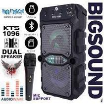 Super Caixa de som bluetooth karaoke Gts 1096 2 alto-falantes super bass com microfone - kts