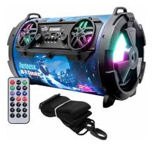 Super Caixa De Som Canhão D-p12 40w Portátil Com Led E Alça