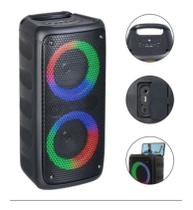 Super Caixa De Som Portátil Amplificada 2 Alto Falante 200w