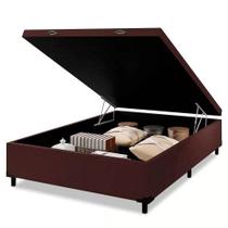 SUPER Cama Box Baú Casal Suede Roxo (marsala) - 138x188 - Lord Baús SUPER Cama Box Baú Casal Suede Roxo (marsala) - 138x188 - Lord Baús