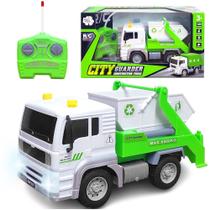 Super Caminhão de Lixo Caçamba de Controle Remoto Com Farol Super Caminhão de Lixo Caçamba de Controle Remoto Com Farol