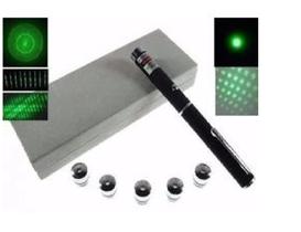 Super Caneta Laser Pointer Verde Longo Alcance Forte Estojo - NEW