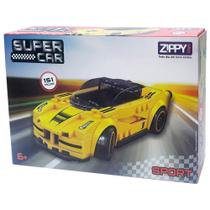 Super car sport amarelo 151 pecas zippy