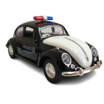 Super Carrinho De Ferro Fusca Clássico 1/32 Miniatura Coleção Policia