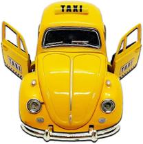 Super Carrinho De Ferro Fusca Clássico 1967 Miniatura Cor Amarelo Táxi Super Carrinho De Ferro Fusca Clássico 1967 Miniatura Cor Amarelo Táxi