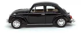 Super Carrinho De Ferro Fusca Preto Clássico 1/32 Miniatura Coleção