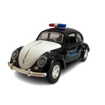 Super Carrinho Fusca Ferro Fricção Metal Miniatura Policia