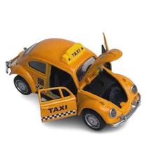 Super Carrinho Miniatura Metal Taxi Fusca Decoração Coleção