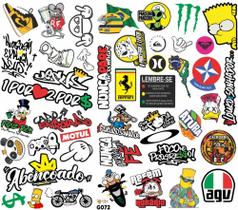 Super Cartela de Adesivos: Carro - Moto - Caminhão - Bicicleta - Caderno - Alta Resolução - G072 A