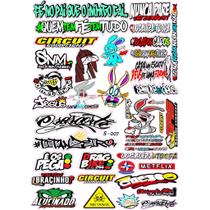 Super Cartela De Adesivos S007 - 50 Adesivo Top - Carro - Moto - Caminhão - Bike - Frase - Escola