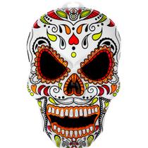 Super Caveira Mexicana Estampada Decoração Festa Bruxas Halloween