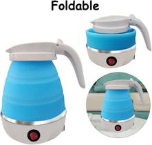 Super Chaleira Elétrica Dobrável Silicone 600ml viagem camping escritório 110V Cor Azul Super Chaleira Elétrica Dobrável Silicone 600ml viagem camping escritório 110V Cor Azul