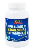 Super cloreto de Magnesio P.A + vitamina D 120 capsulas Rei terra