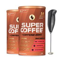 Super Coffee 3.0 Original 380g - Kit com 2 un. + Mixer misturador - Caffeine Army