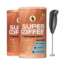 Super Coffee 3.0 Vanilla 380g e Super Coffee 3.0 Original 380g - Kit com 2 un + Mixer misturador
