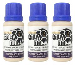 Super Cola Bola Conserta Bola Furada Futebol Volei Basquete 20ml Kit 3 Super Cola Bola Conserta Bola Furada Futebol Volei Basquete 20ml Kit 3
