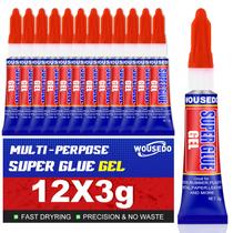 Super Cola em Gel WOUSEDO 12x3 g Secagem Rápida Adesivo Forte Super Cola em Gel WOUSEDO 12x3 g Secagem Rápida Adesivo Forte