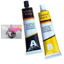 Super Cola Epoxi Aço Aluminio Metal Vazamento Reparo Secagem Rapida Resistente Multiuso