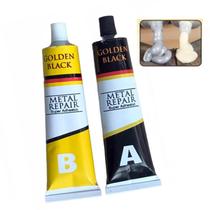 Super Cola Epoxi Reparo Metal Aluminio Aço Secagem Rapida Vazamento Resistente