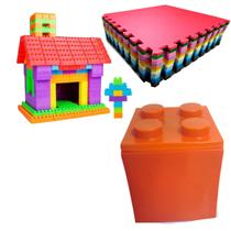 Super Combo de Montagem Caixa LEGO P, Tatame 1x1 e Multiblocos